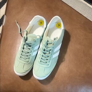 Madden Girl Pastel Green Sneakers with White Accents